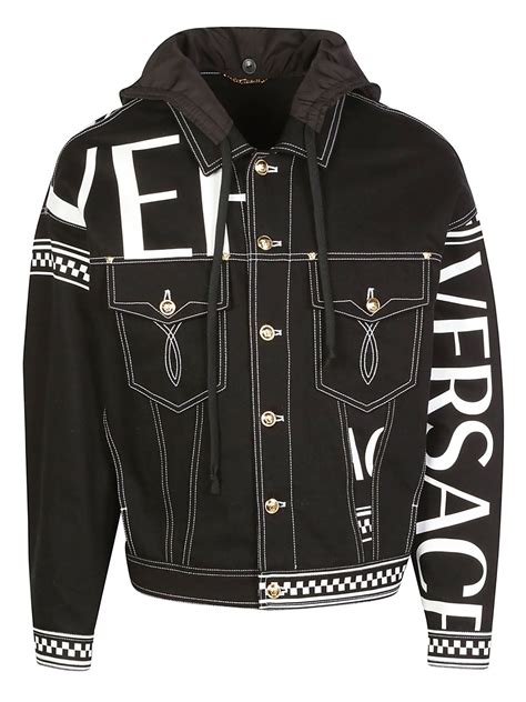 men jackets versace on|Versace denim jacket.